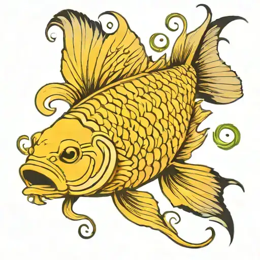 coi fish tattoo design idea