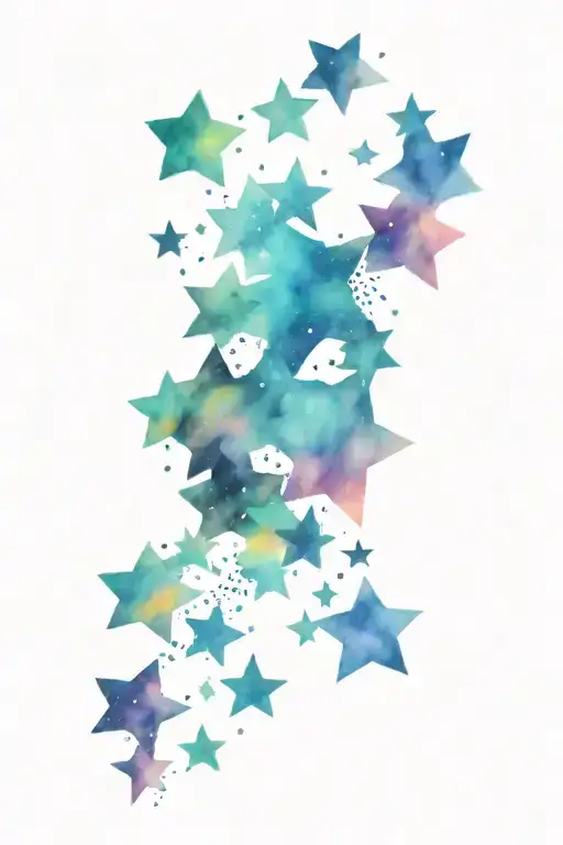 andromeda constellation stars tattoo design idea