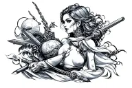 Kamikaze's Whore tattoo design idea