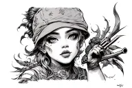 Kamikaze's Whore tattoo design idea