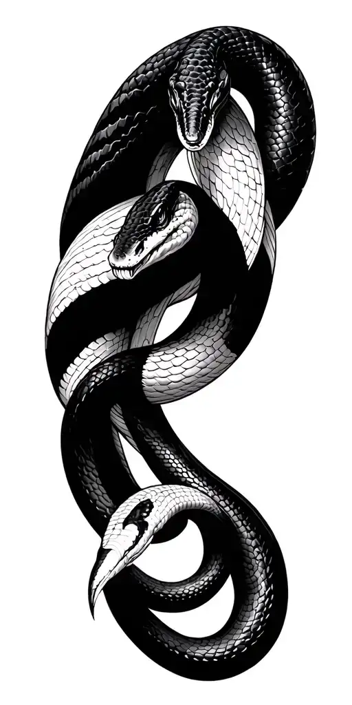 Black Mamba Snake around the arm full sleeve tattoo tattoo design idea