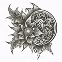 facet snow grain fighting rounded snow grain tattoo design idea