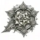 facet snow grain fighting rounded snow grain tattoo design idea