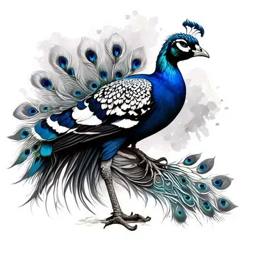 Leeds United Peacock tattoo design idea