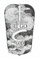 let go let god tattoo design idea