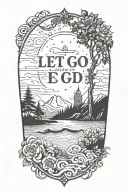 let go let god tattoo design idea