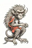 baboon tattoo design idea