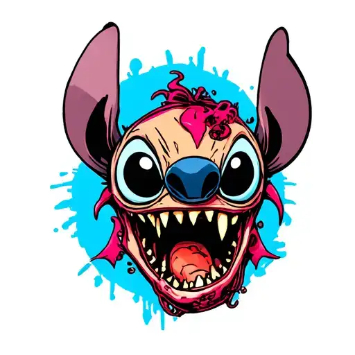 zomby stitch tattoo design idea