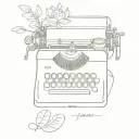 Typewriter tattoo design idea