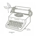 Typewriter tattoo design idea