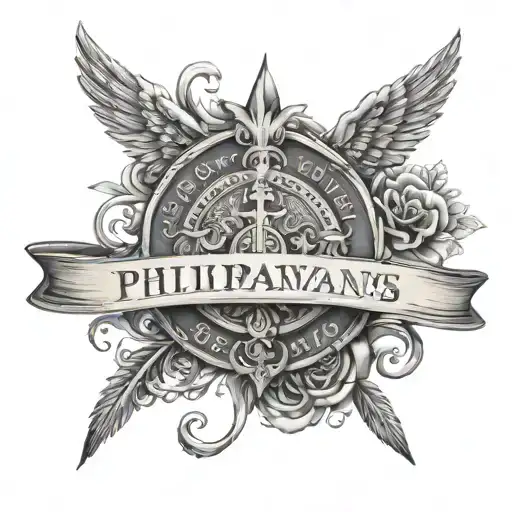 full back tattoo for philippians 4:13 incorporated tattoo design idea