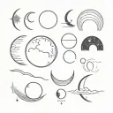 moon phases tattoo design idea