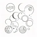 moon phases tattoo design idea