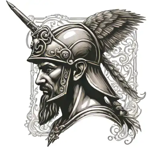 Ottoman soldier sparta style design tattoo design idea