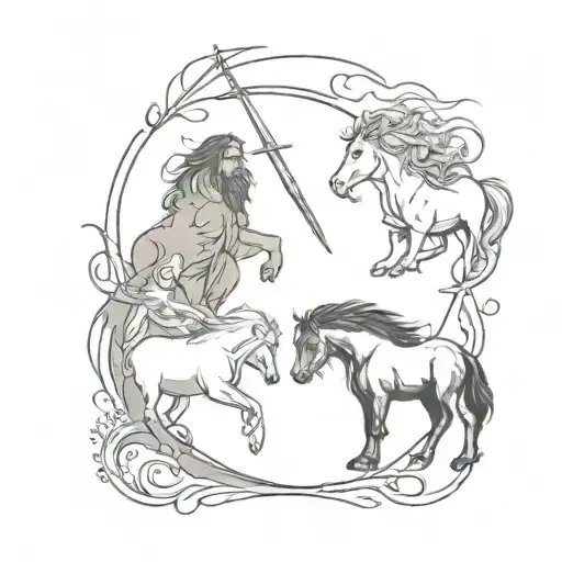 Narnia and Lord of the rings intertwined tattoo design idea