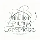 ambition power courage fearless tattoo design idea