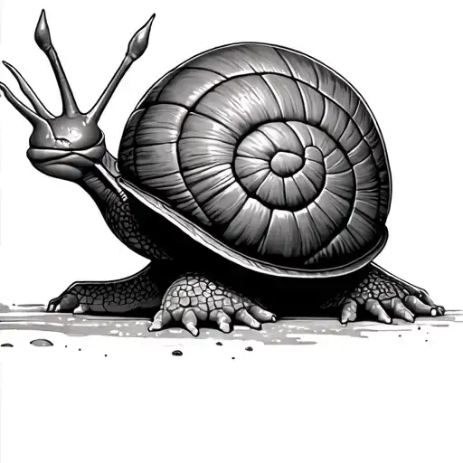Gary the snail, ninja turtle tattoo design idea
