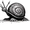 Gary the snail, ninja turtle tattoo design idea