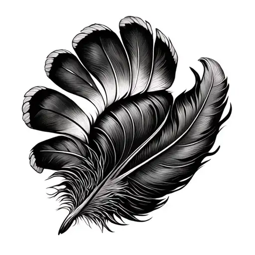 Turkey Feather tattoo design idea
