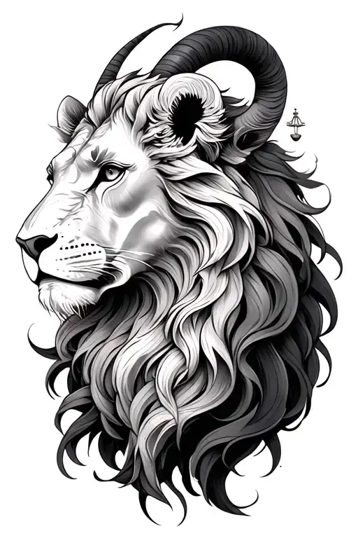 Leo Aries Libra tattoo design idea