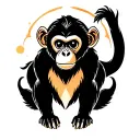 a monkey, gemini(Fairy Tale), Clifford, sunrise, gymnastic tattoo design idea