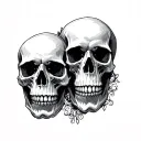 skulls representing dark periods tattoo design idea
