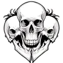 skulls representing dark periods tattoo design idea