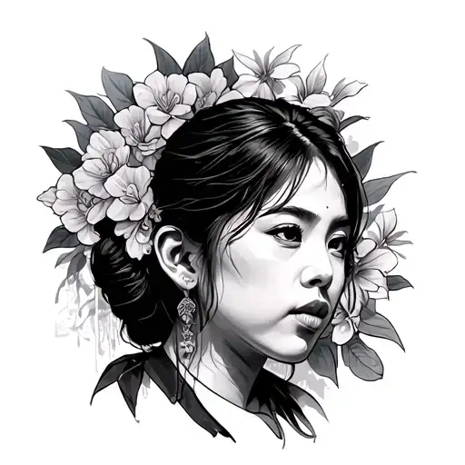 Korean and American street culture tattoo that includes tattoo design idea
