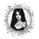 The lady from Pierce The Veil's Collide with the sky album with the lyrics "darling, you'll be okay" around her tattoo design idea