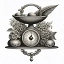 child scale balance 06/10/2024 tattoo design idea