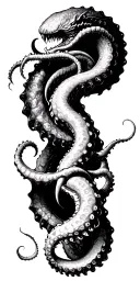 kraken wrapping its tentacles tattoo design idea