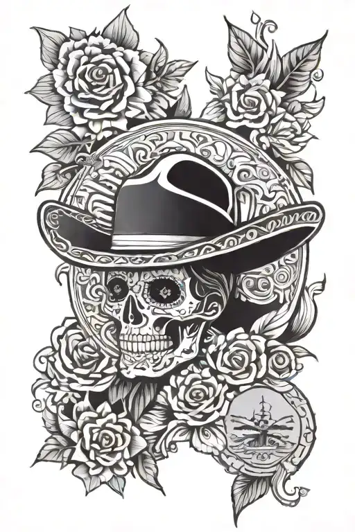 full forearm tattoo that represents Mexican tradition that includes charro style, Mexican flag, religion, and family tattoo design idea