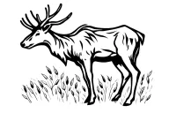 Elk oats tattoo design idea
