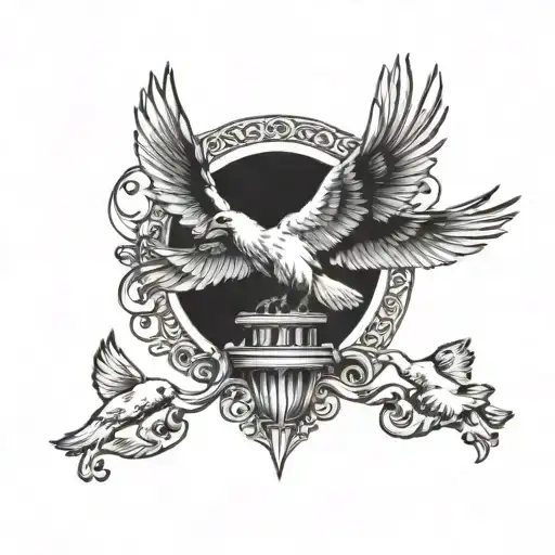 Dove Rook Atlas holding up the world tattoo design idea