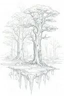 There are such glades where the baptized are not allowed. Where the thickets breathe the wisdom of centuries, Where you can hear how the trees quietly whisper about each other. tattoo design idea