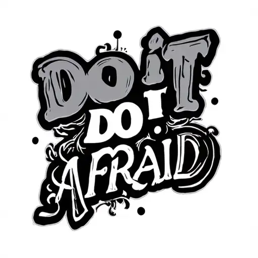 do it afraid tattoo design idea