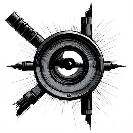 sniper scope focus lines tattoo design idea
