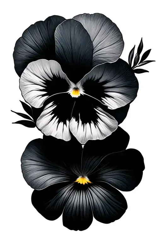 Pansy tattoo design idea