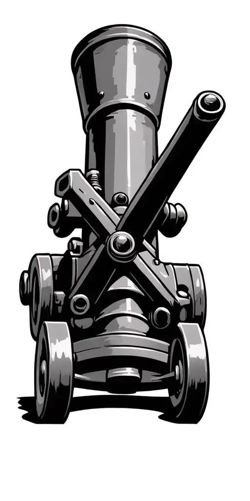 military, field artillery cross cannon tattoo design idea