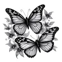 cursive tattoo saying faith with butterflies  tattoo design idea