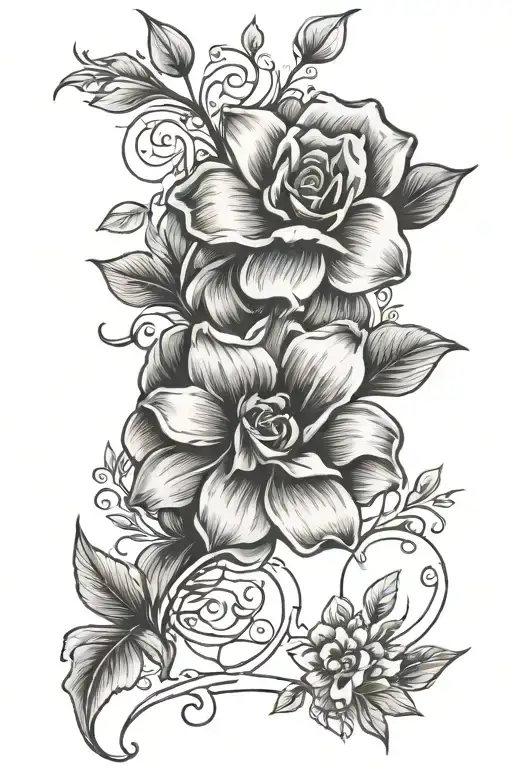 Flower with I've forgotten how it felt before the world fell at our feet-Adele  tattoo design idea