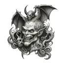 god doesn't want me and the devil isn't finished  tattoo design idea