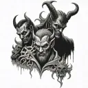 god doesn't want me and the devil isn't finished  tattoo design idea