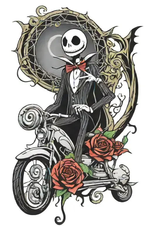 nightmare before christmas tattoo design idea