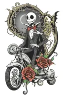 nightmare before christmas tattoo design idea