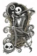 nightmare before christmas tattoo design idea