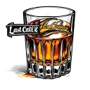 bourbon glass last call 2016 combined with elements tattoo design idea