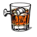 bourbon glass last call 2016 combined with elements tattoo design idea