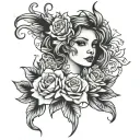 Victoria Evan Isabella written tattoo design idea
