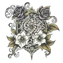 Victoria Evan Isabella written tattoo design idea